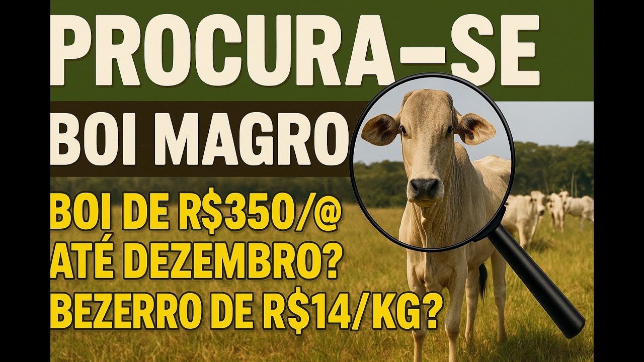 Procura-se boi magro! Boi a R$ 350/@ até dezembro? Bezerro a R$ 14/kg!