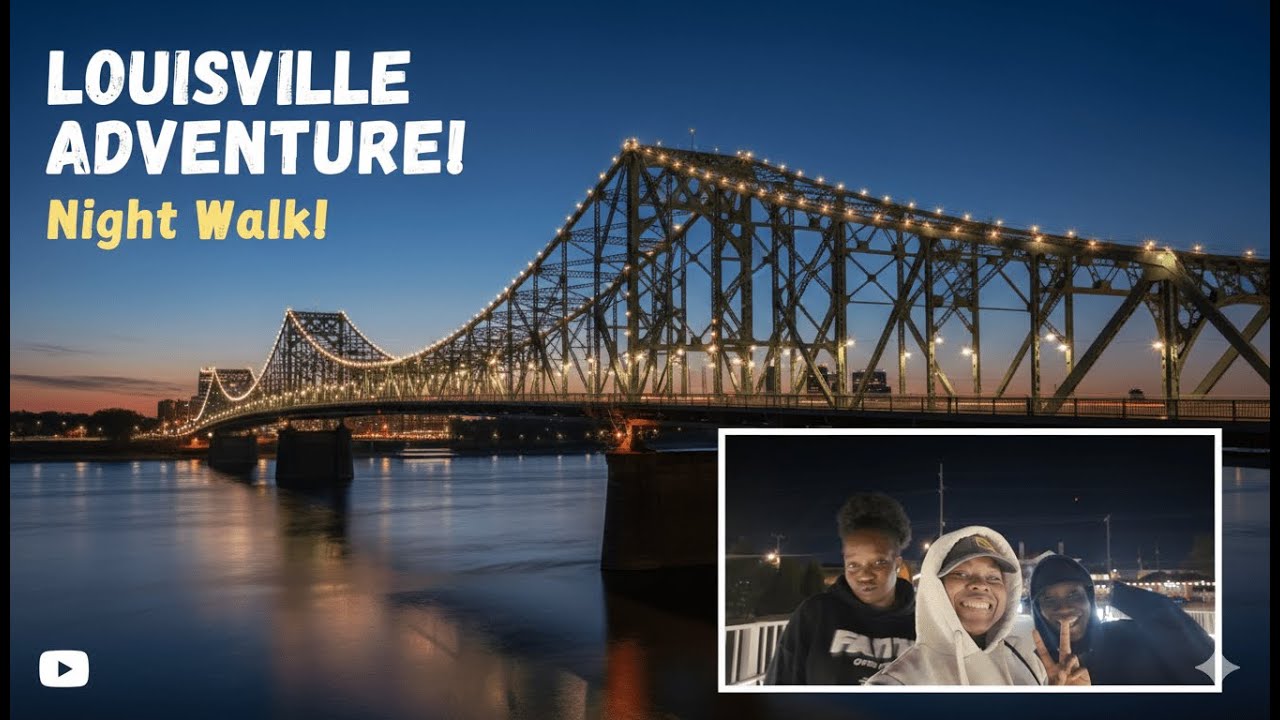 Walking the Big Four Bridge Louisville KY | Night VLOG & Ohio River Views