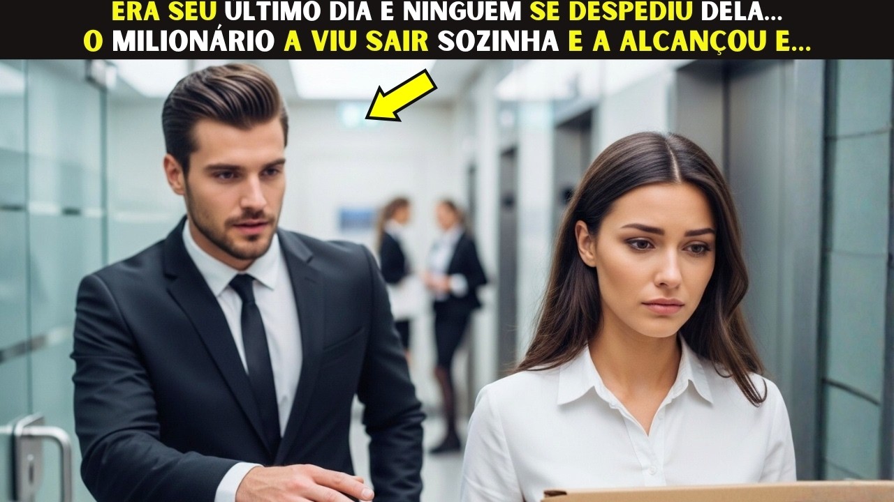 Era seu último dia e ninguém se despediu dela… o Milionário a viu sair sozinha e a alcançou e…
