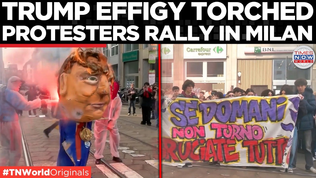 ANTI-US PROTEST IN MILAN: Italy Erupts As Trump Effigy Burns Near US Consulate | US-Iran War