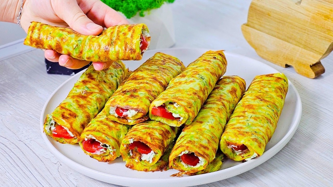 Такие КАБАЧКИ Просят Снова и Снова!! Без МАСЛА!Без ЖАРКИ! РУЛЕТИКИ Из Кабачка в ДУХОВКЕ