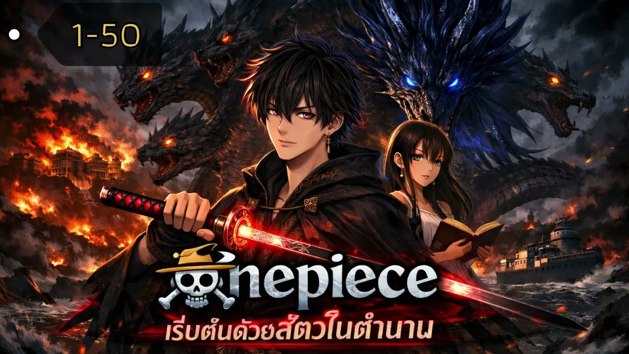 Onepiece : เริ่มต้นด้วยสัตว์ในตำนาน 1-50 [ ฟังจนจบได้ที่ Patreon ] ✅