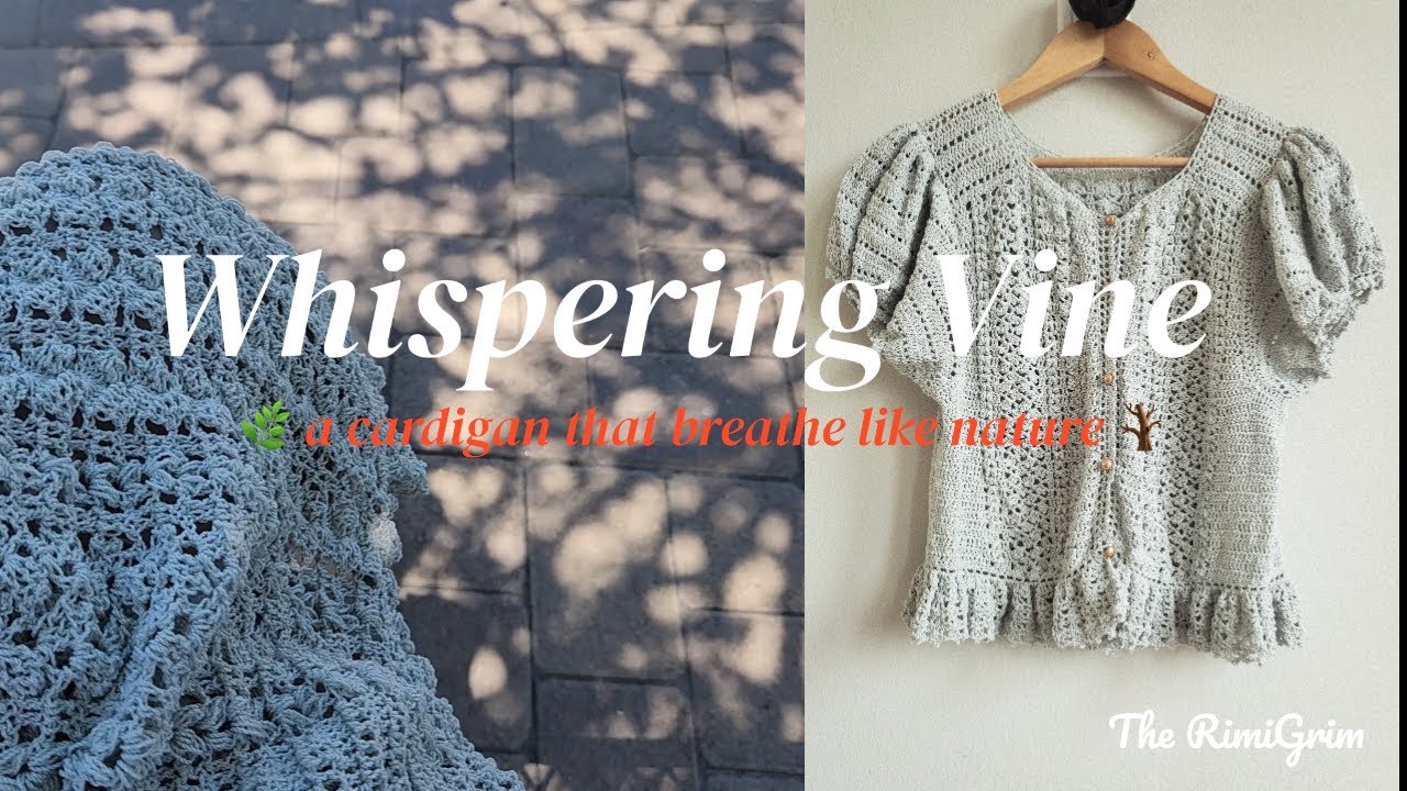 [뜨개이야기 ep.157] Whispering Vine ㅣ중세 감성의 덩굴 가디건 ㅣCrochet Puff Square Neck Cardigan