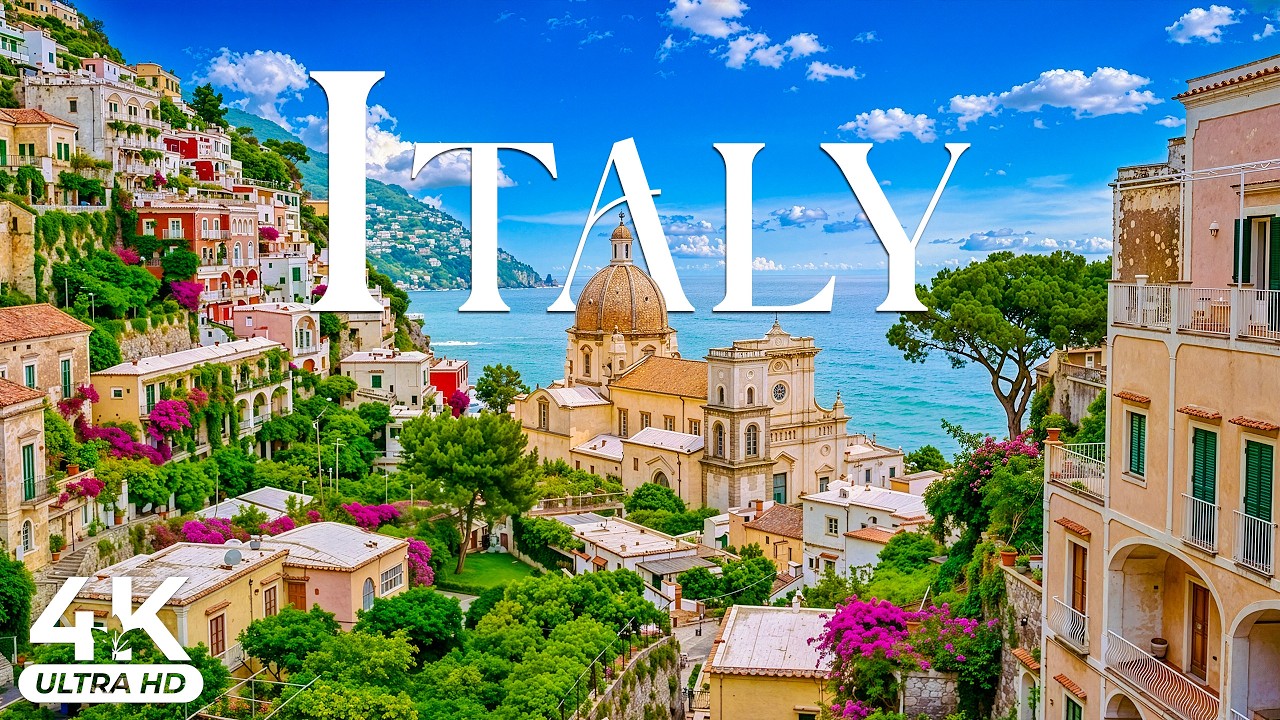 Italy 4K UHD Relaxation Scenic | Layered Hills, Coastal Curves & Enduring Southern Calm