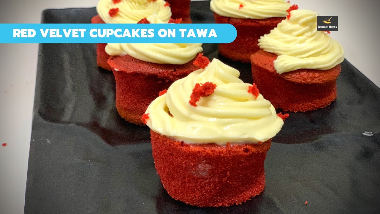 Red Velvet Cupcakes With Cream Cheese Frosting Recipe | Red Velvet Cupcake without Oven