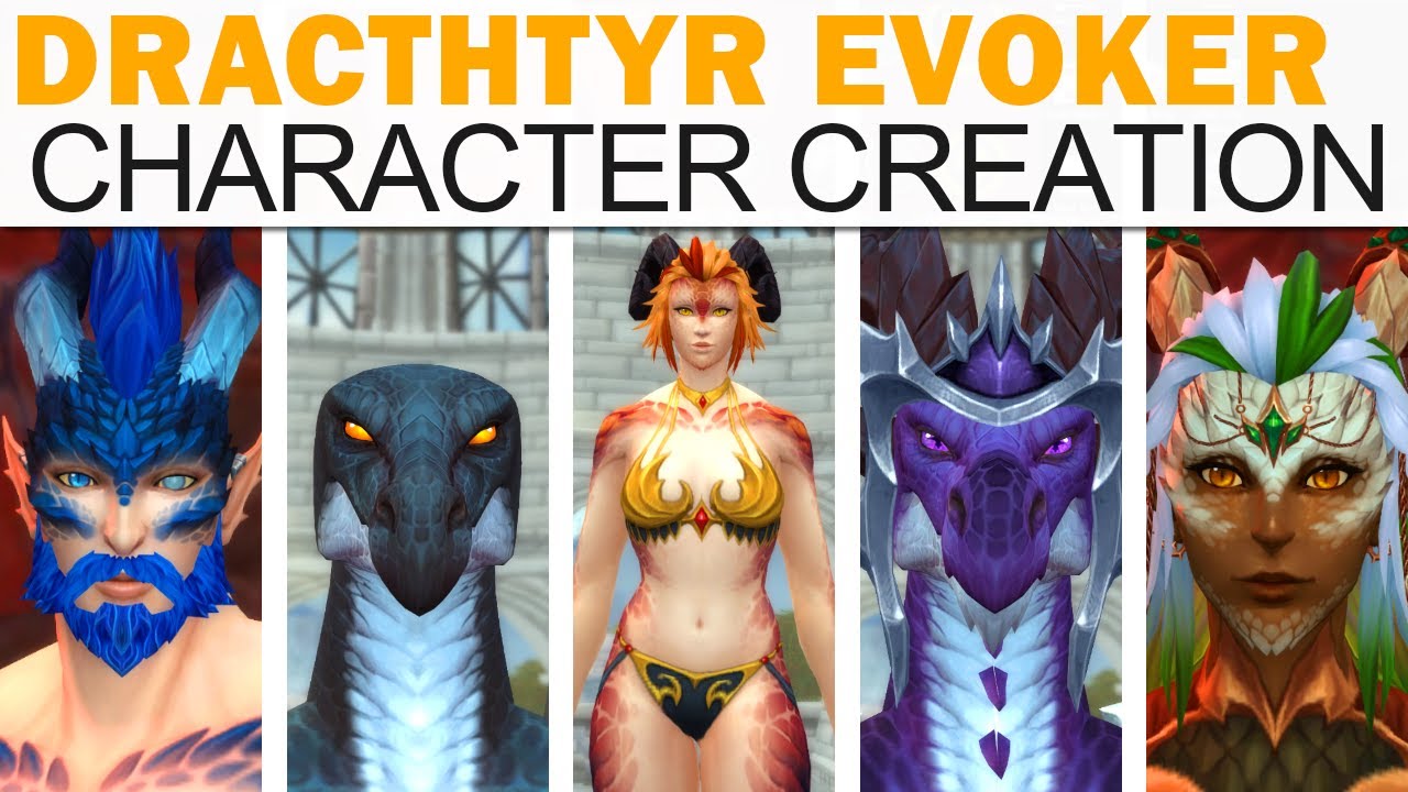 Dracthyr Evoker Character Customization - WoW Dragonflight (Male & Female, Full Creation, More!)