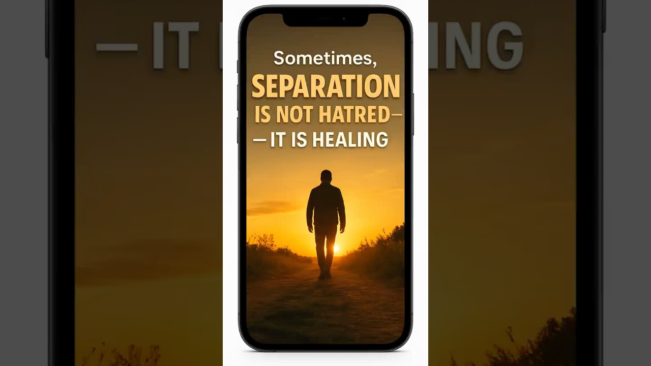 Sometimes, Separation Is Not Hatred It Is Healing&rdquo;