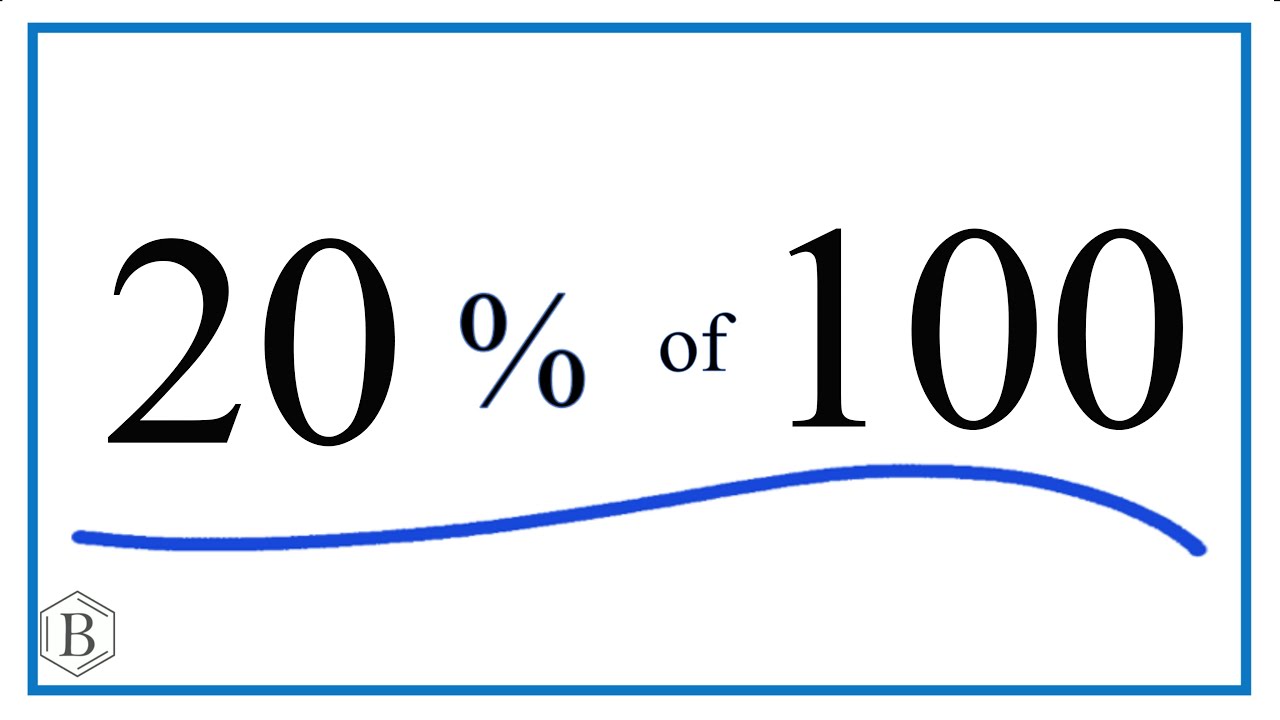 Как рассчитать 20% от 100 (двадцать процентов от ста)
