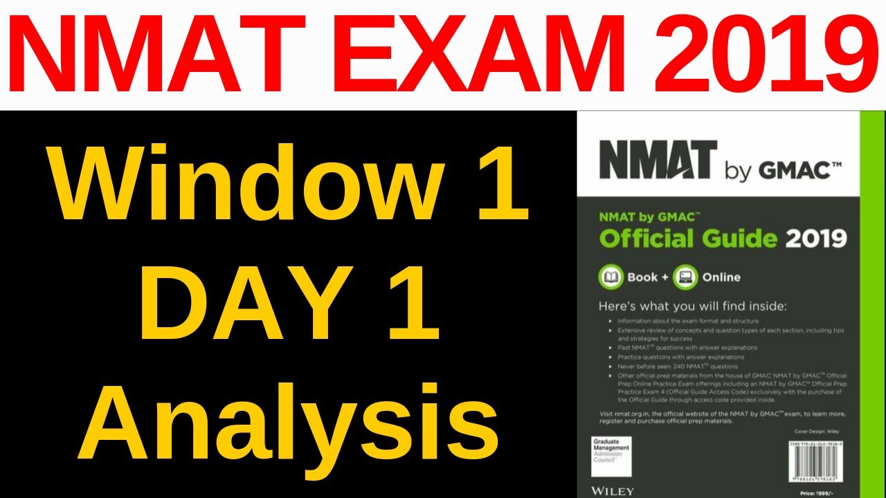 NMAT Exam 2019 Analysis [Window 1 Day 1] Must Watch Before Exam