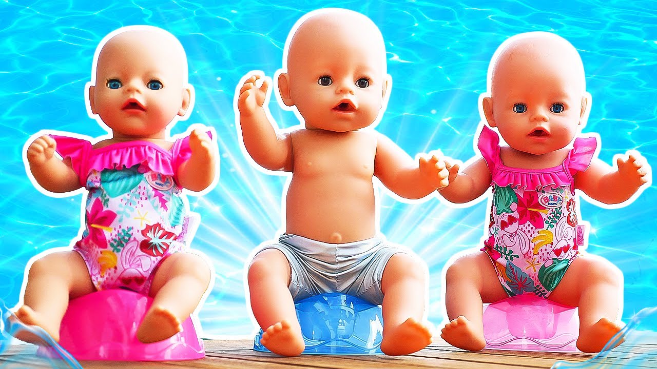 Baby Annabell doll & Maya go to the summer camp. Funny adventures for kids. Family videos for kids.
