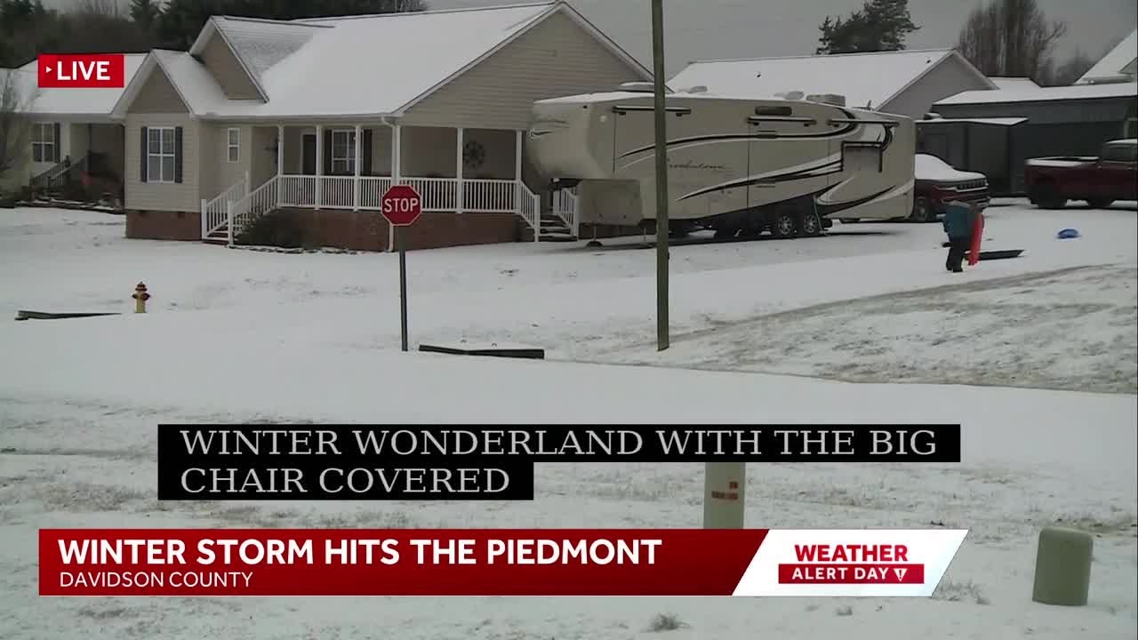 Folks in Davidson County enjoy the snow while the area gets  a break from winter precipitation