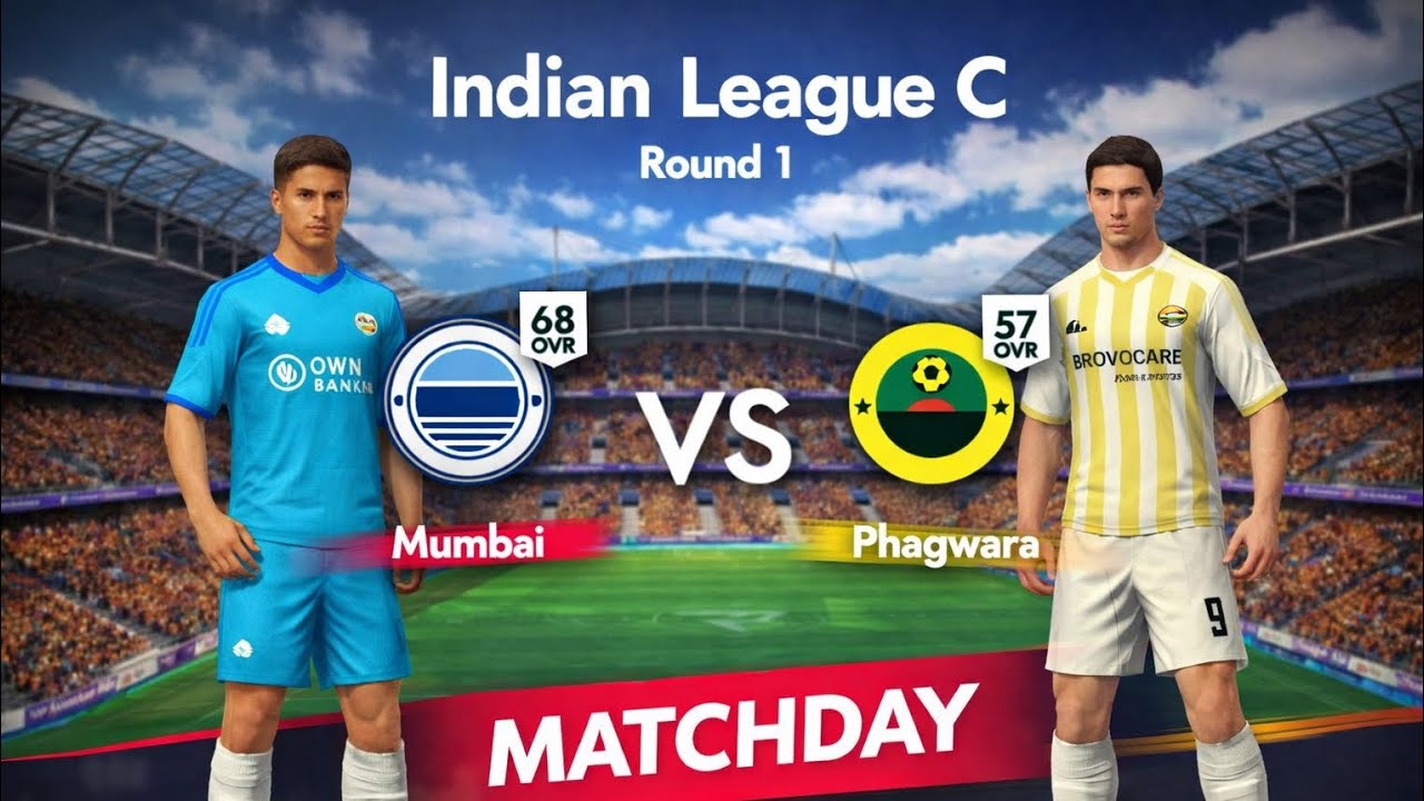 Mumbai vs Phagwara | Indian League C ⚽ Round 1 & 2 | Thrilling Football Gameplay 🔥