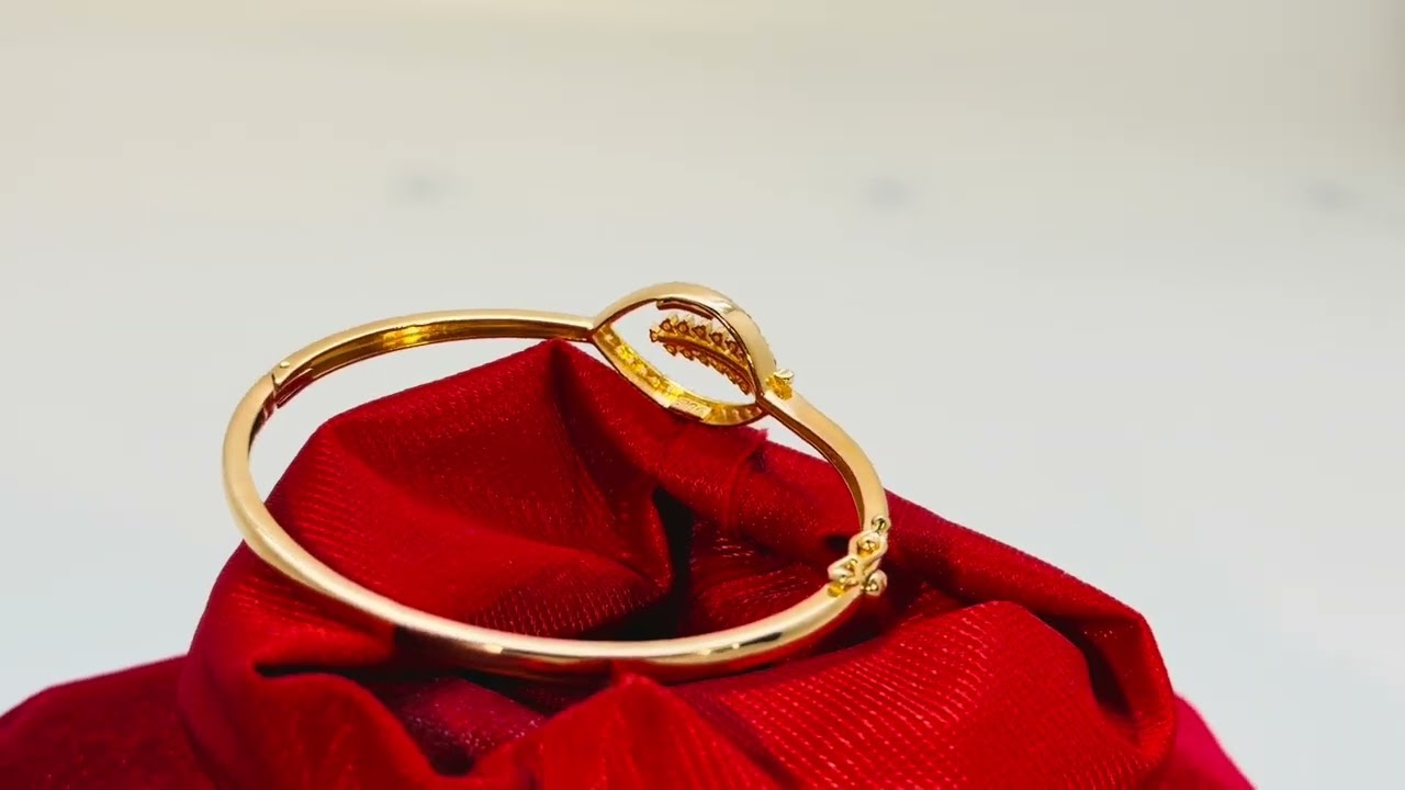 22K Gold Bracelet for Women with Cz - GBR3445