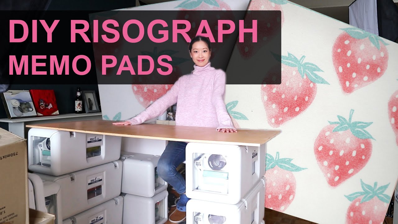 How to DIY Risograph Memo Pads or Notepads - Tutorial and Design