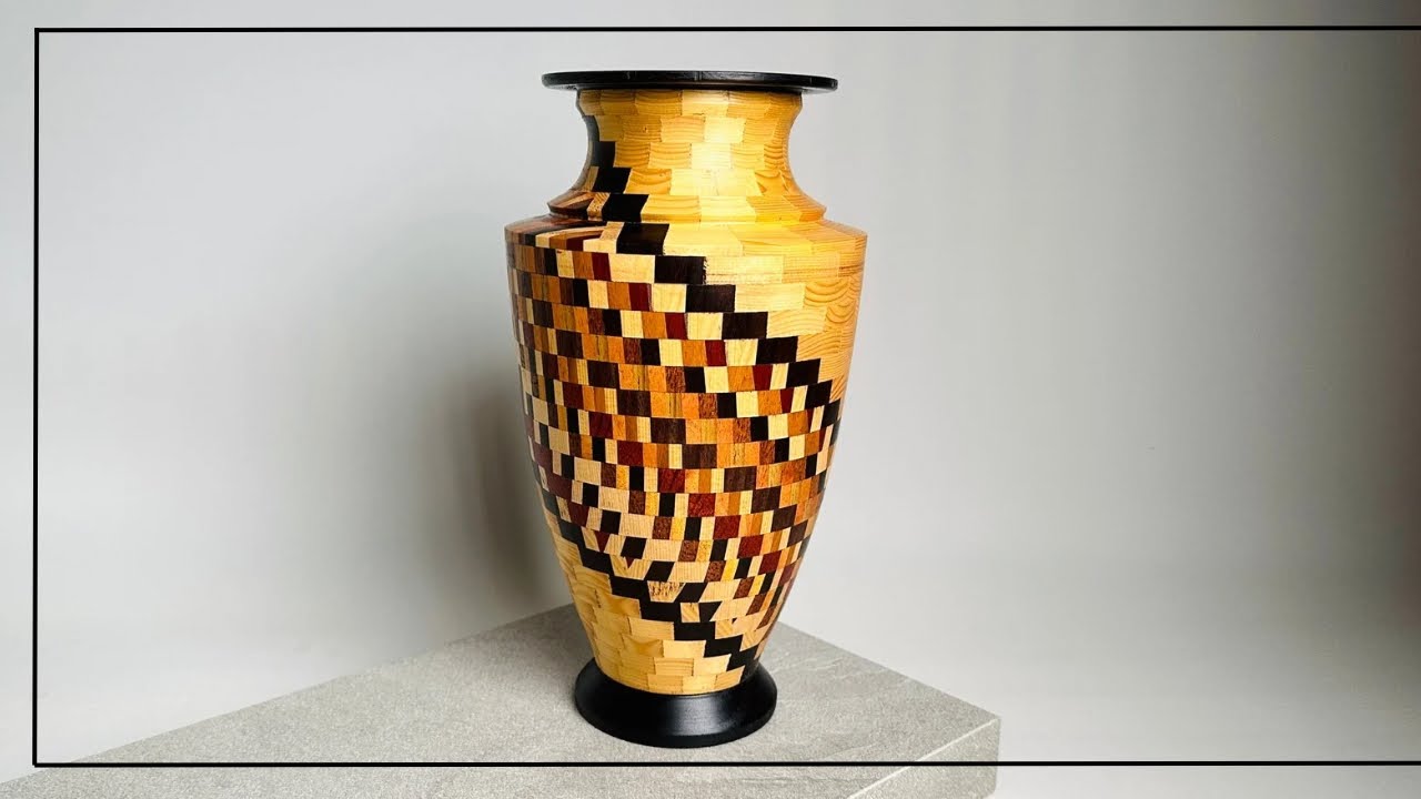 Segmented Woodturning Spiral Illusion | Mixed Hardwoods on the Lathe