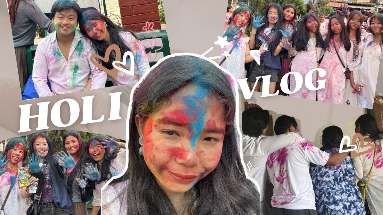 2082 Holi in Dharan🫟.. let’s make some Colourful memories with Us🩷💛 #holivlog2025 