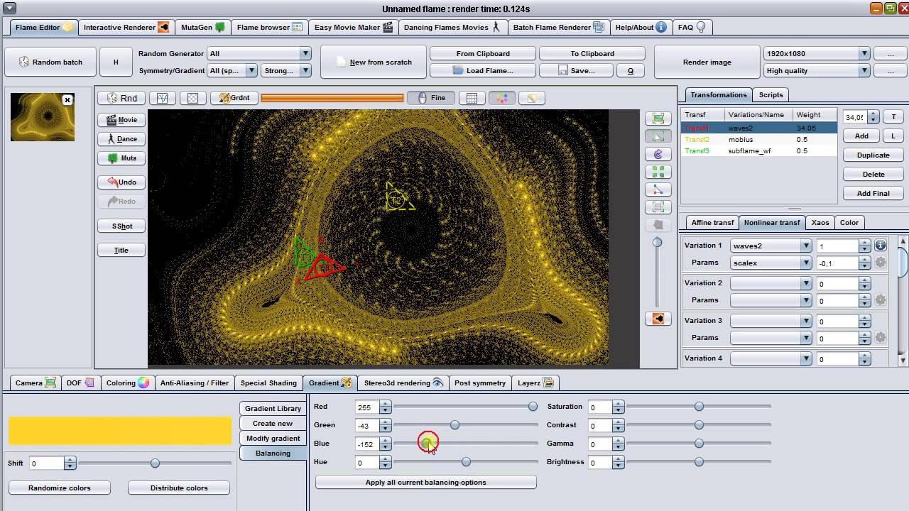 JWildfire video tutorial 03: gnarlz and gradientz