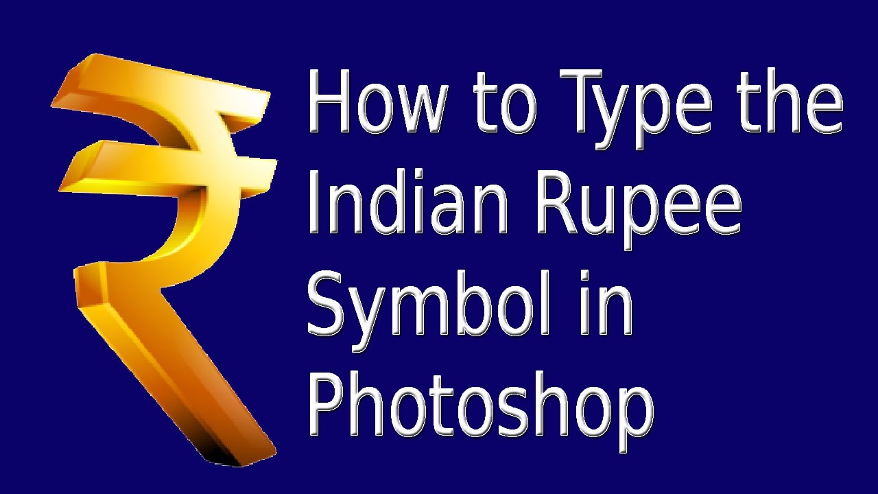 How to Type the Indian Rupee Symbol in Photoshop ( in Tamil )