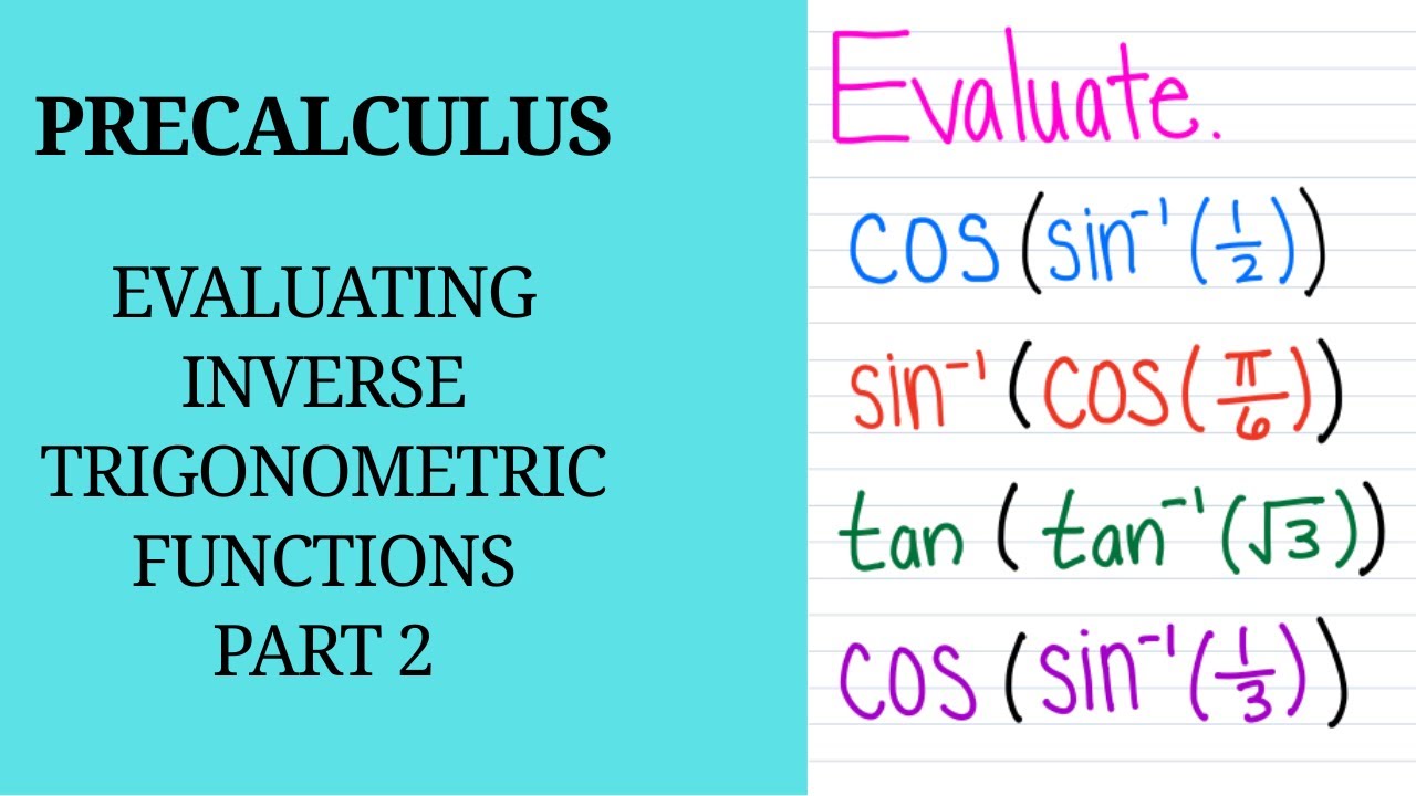 Evaluating Inverse Trigonometric Functions - Part 2