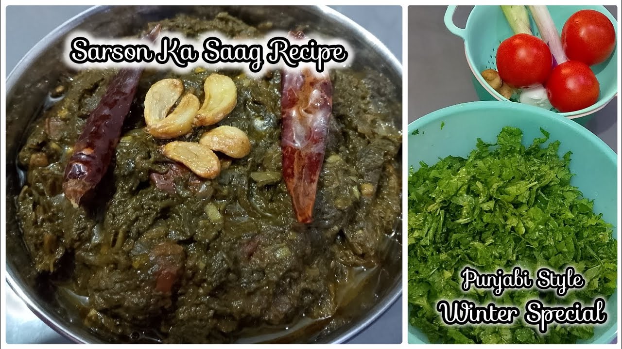 Sarson Ka Saag Recipe | Authentic Punjabi Style | Winter Special | Easy & Healthy | 