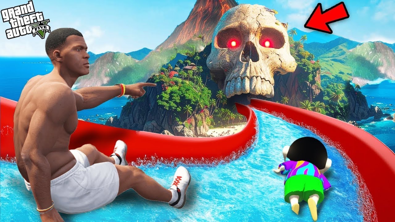 GTA 5 : Franklin Shinchan তৈরি করলো একটা নতুন Waterslide in Gta 5 l GTA V Bangla Gameplay