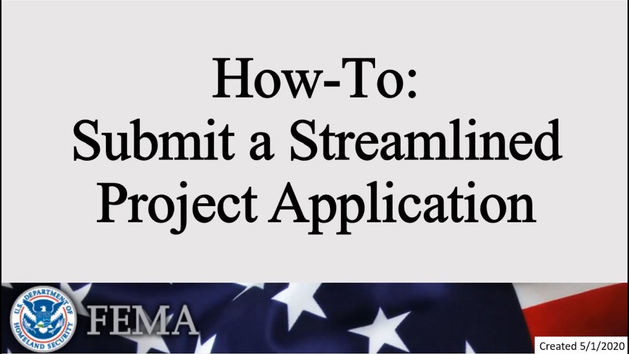 Grants Portal - Submit a Streamlined Project Application