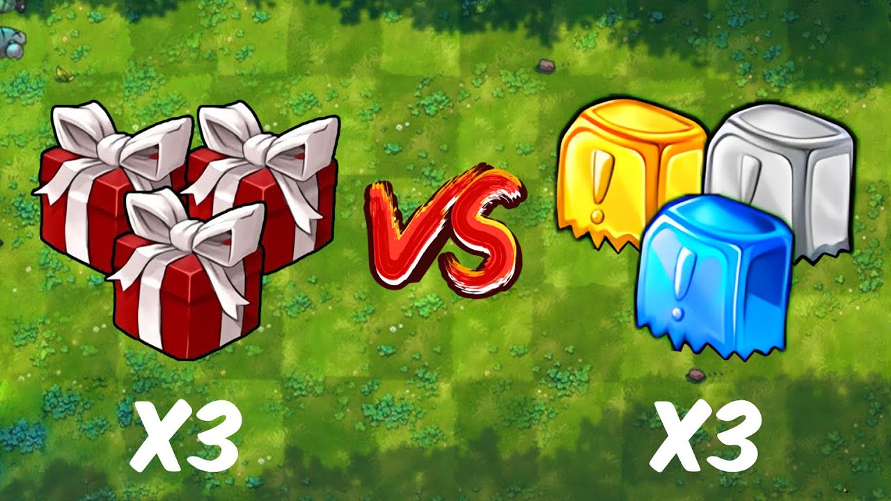 PVZ 1 Fusion Challenge! 3 Plants Boxes VS 3 Zombie Fusion Treasure - Who Will Win?