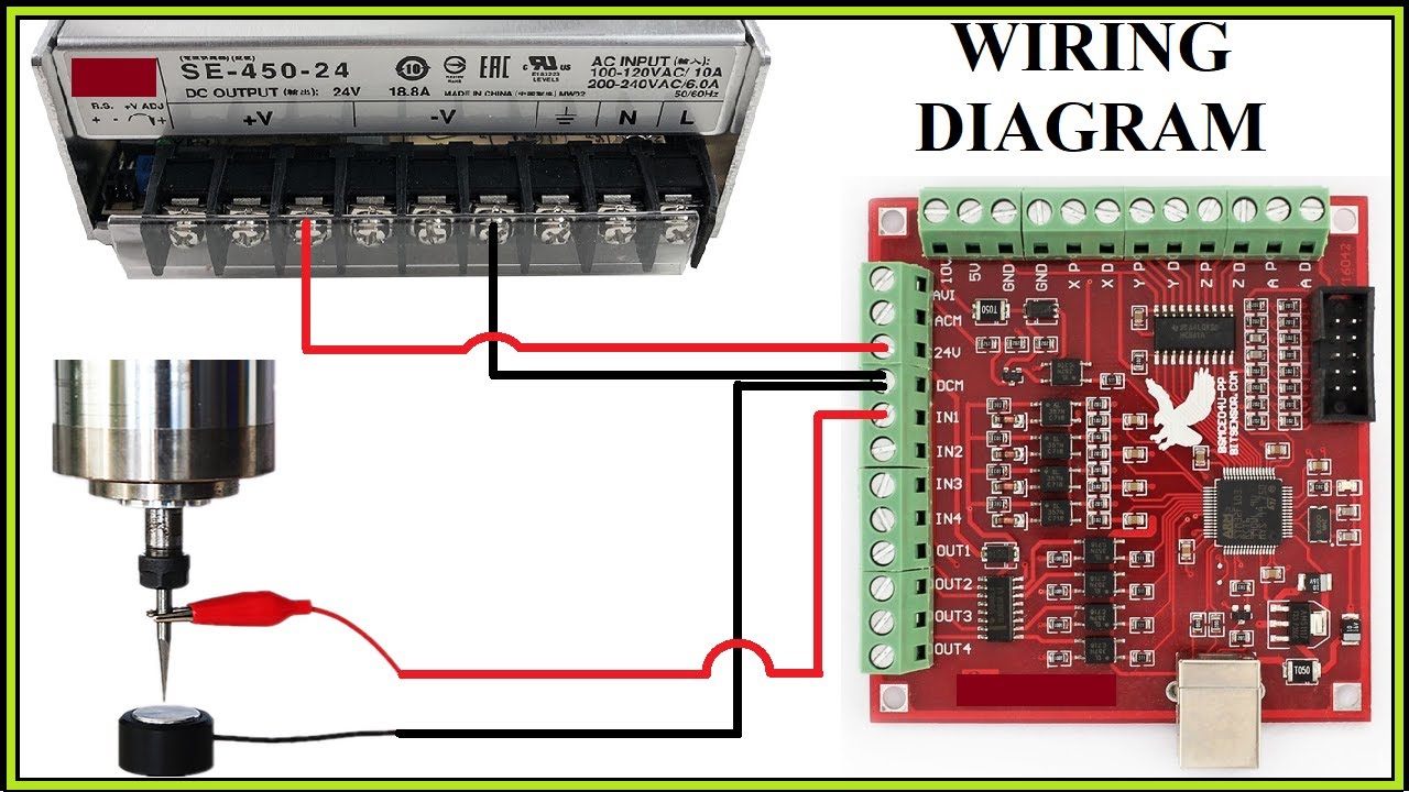 CNC MILLING MACHINE BUILD PART 56 - MACH3 USB CONTROLLER CARD ZERO Z PROBE WIRING & SETTINGS