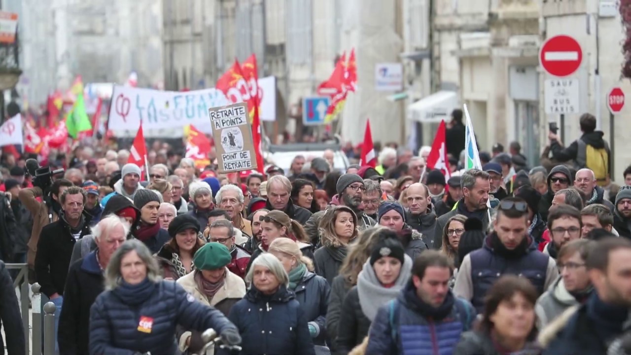 Manifestation contre le projet de réforme des retraites à La Rochelle