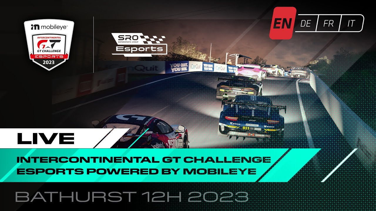 LIVE | Esports Bathurst 12 Hours | Intercontinental GT Challenge Esports Powered by Mobileye 2023
