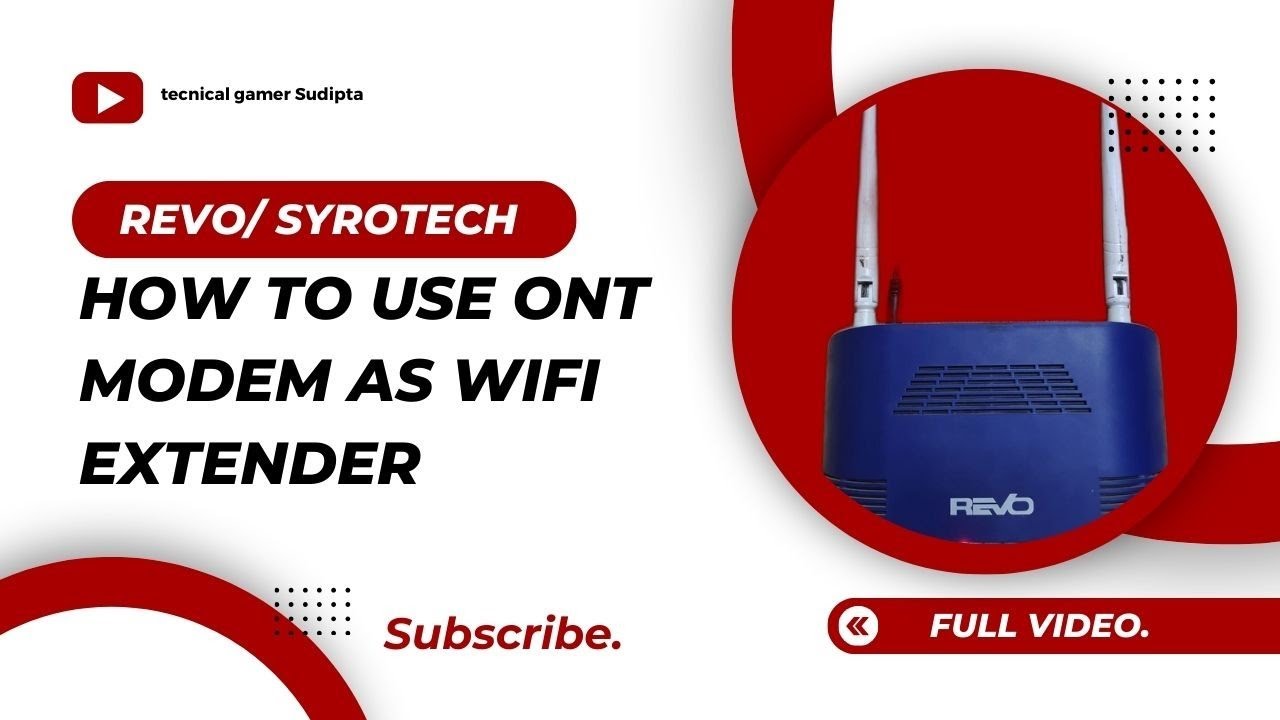 How to Setup REVO/ Syrotech Fiber Modem Router(ONT) as Wifi Repeater in Hindi.