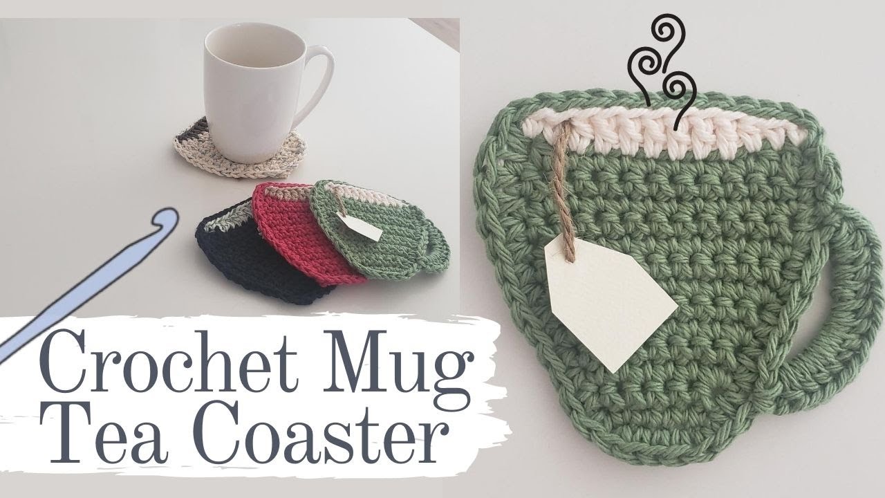 How to crochet mug-shaped coaster (tea edition) + small biz tips for packaging/selling
