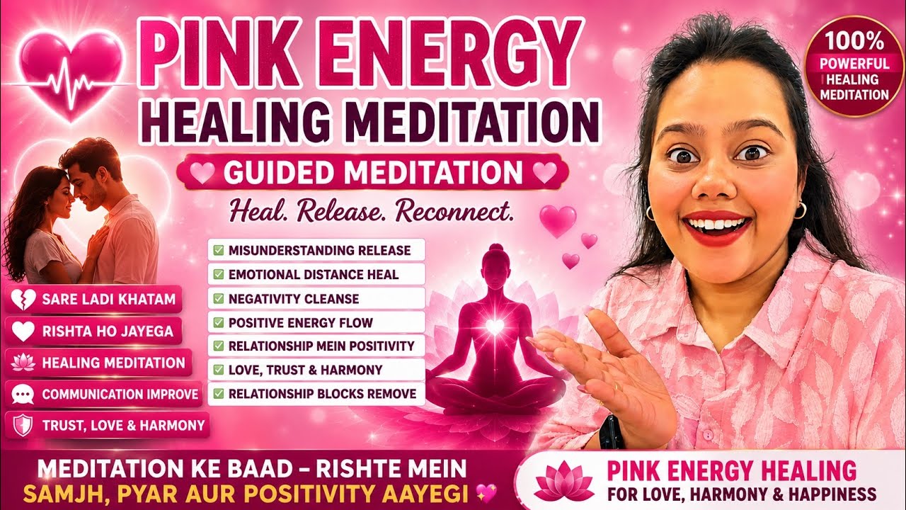 PINK ENERGY से सुधार लो बिगड़े रिश्तों को 💖 PINK ENERGY HEALING MEDITATION 🧘