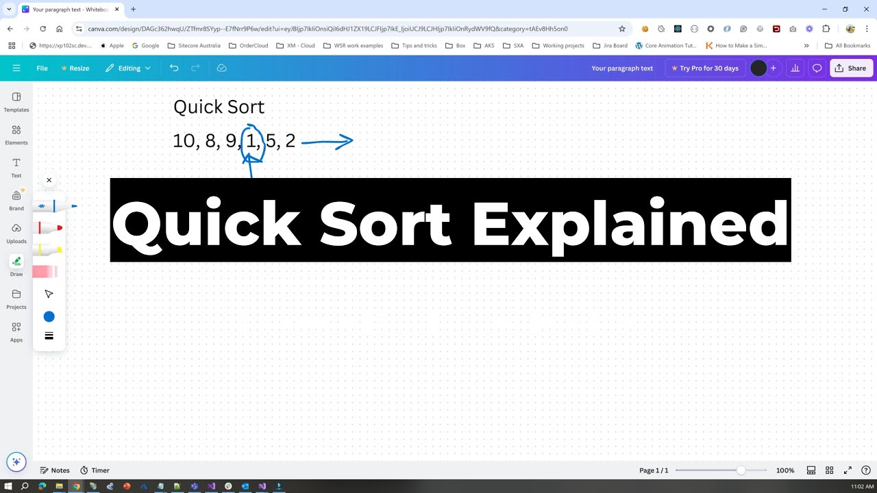 Quick sort - Explained
