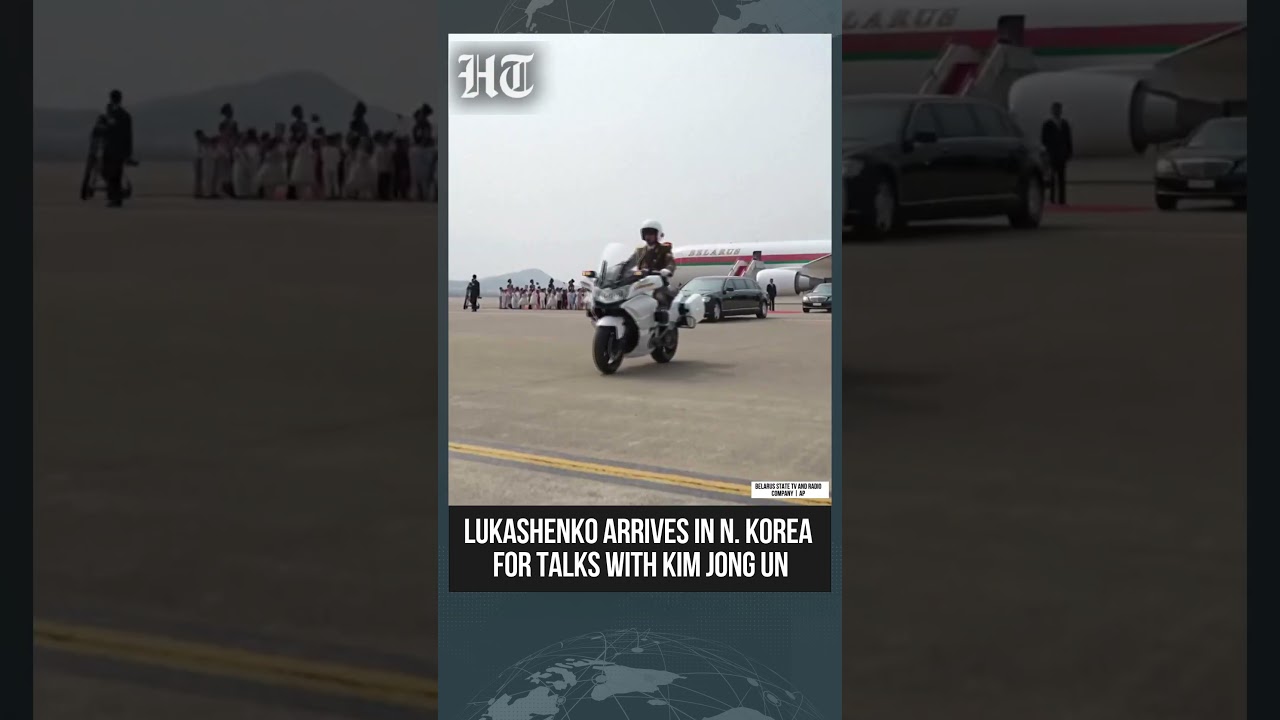 Belarus President Lukashenko Arrives in North Korea for Talks with Kim Jong Un | #shorts