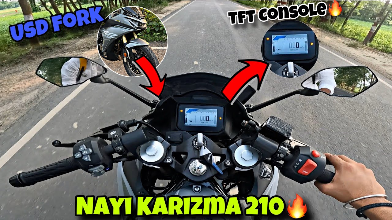 2025 Hero Karizma Xmr 210 Ride Review 🔥| USD Fork | TFT Meter |