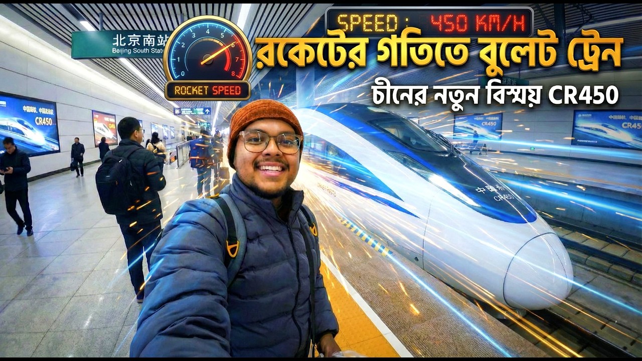 চীনের দ্রুত গতির বুলেট ট্রেন | Chinese Bullet Train Journey