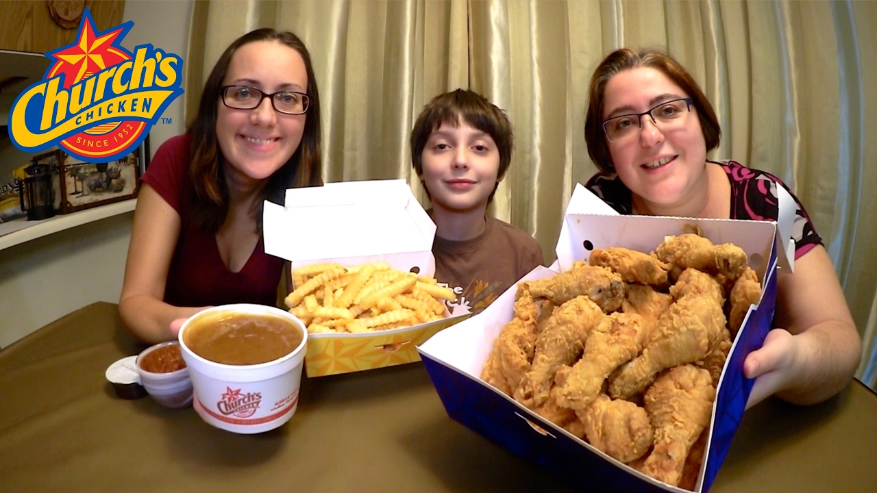 Church's Chicken | Gay Family Mukbang (먹방) — шоу о еде