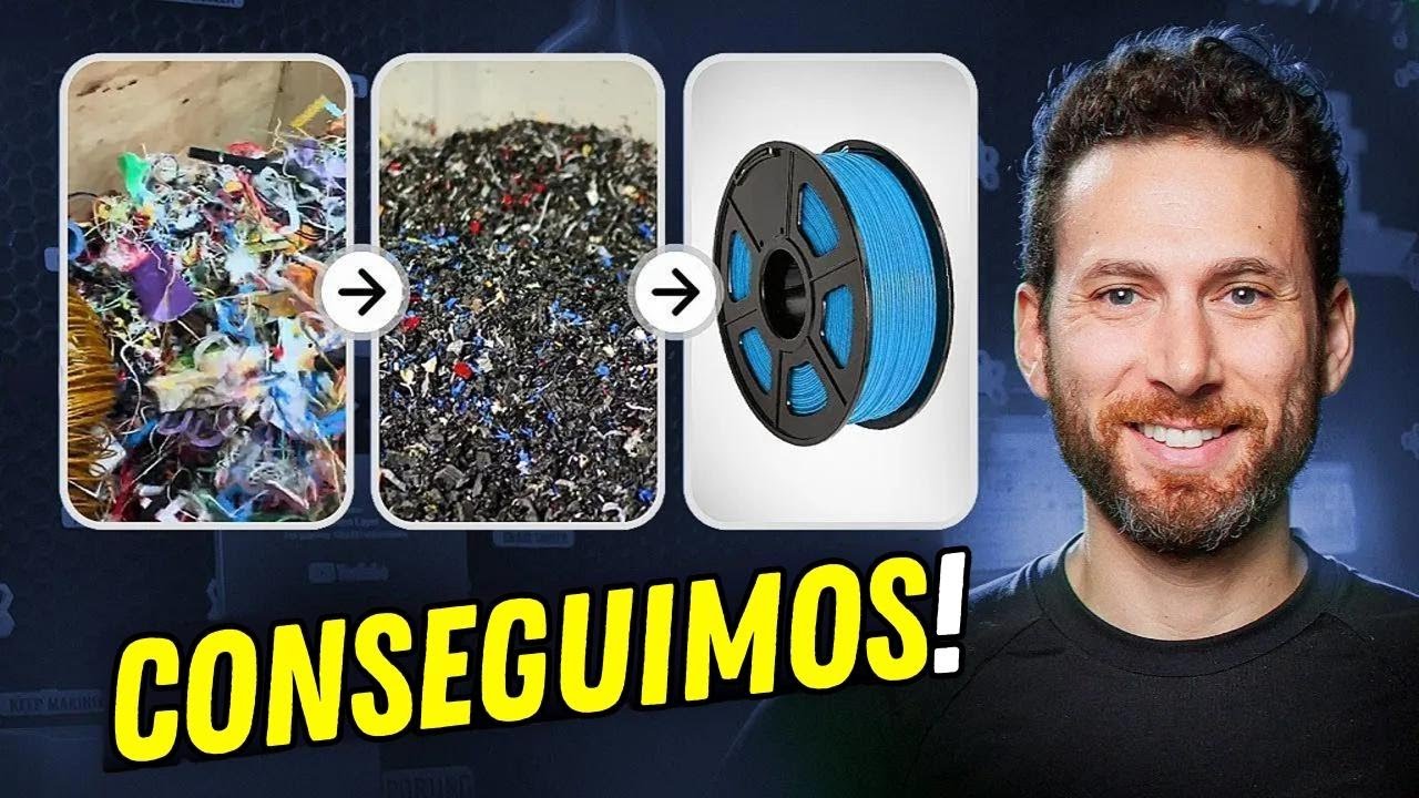 Consegui reciclar filamento acessível em casa!