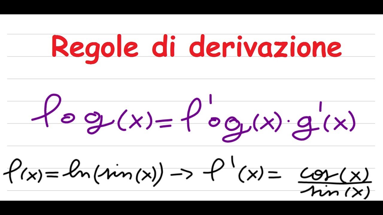 Regole di Derivazione