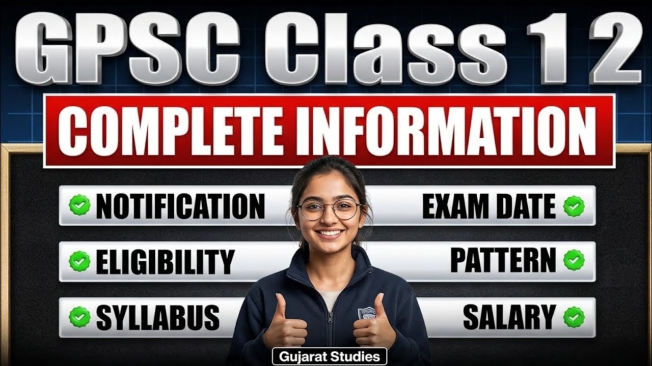 GPSC Class 1/2 Notification 2026 | DYSP / Deputy Collector 2026 Vacancy | New Exam Pattern/Syllabus