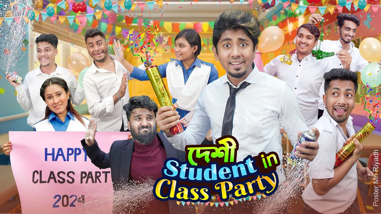 দেশী  Student in Class Party || School Life ||  Zan Zamin || Bangla Funny Video 2024