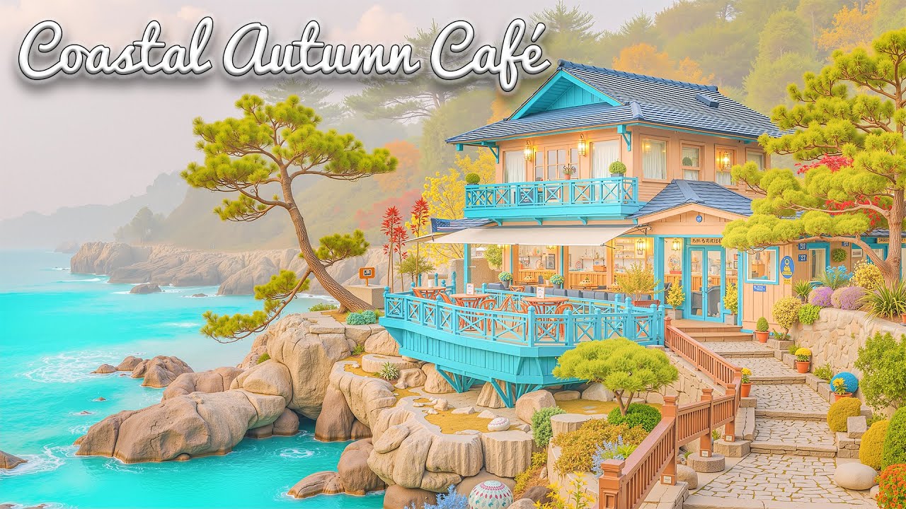 Coastal Autumn Caf&eacute; 🍂 | Serene Ocean Views & Relaxing Lofi Jazz Vibes