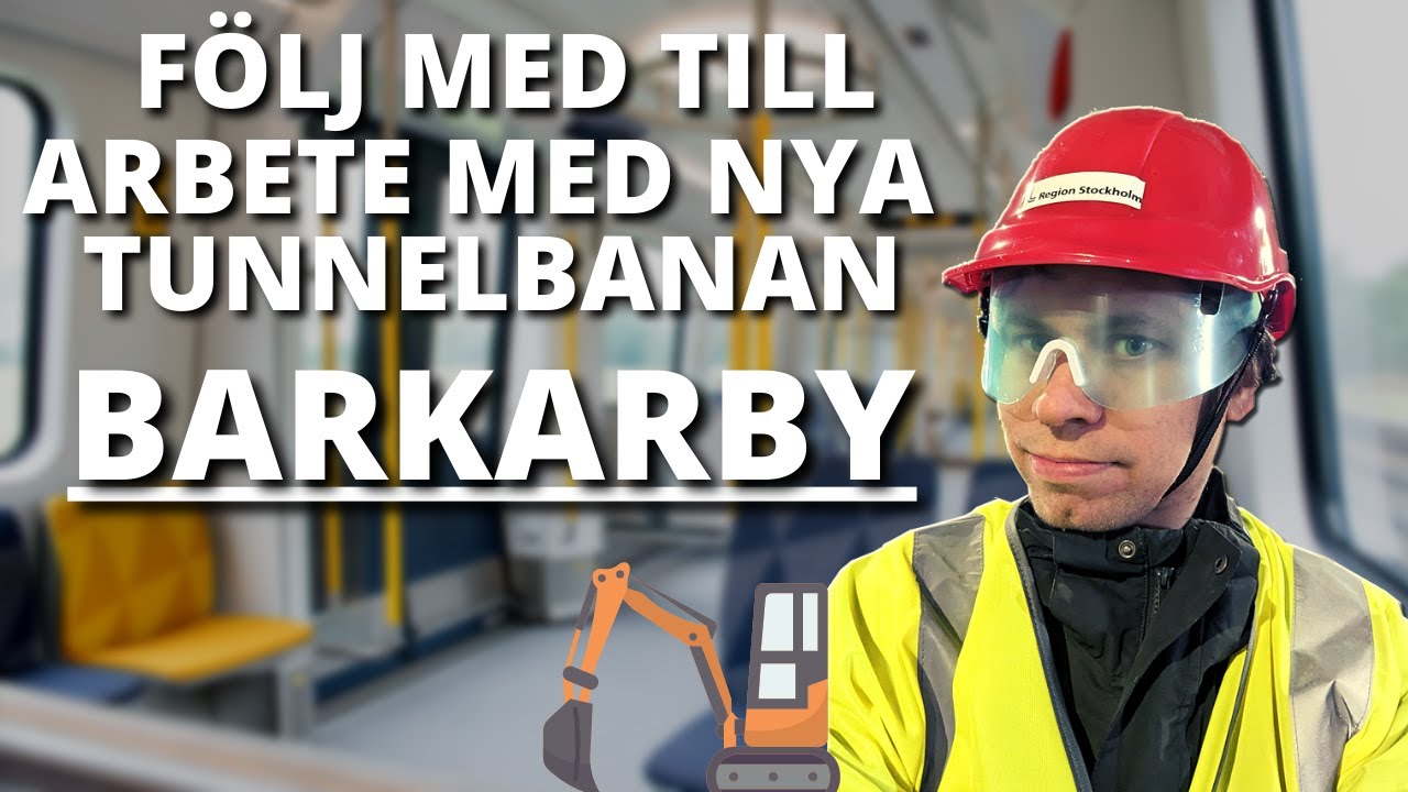 Snart kommer tunnelbanan till Barkarby! Följ med mig ner till tunneln! #4K