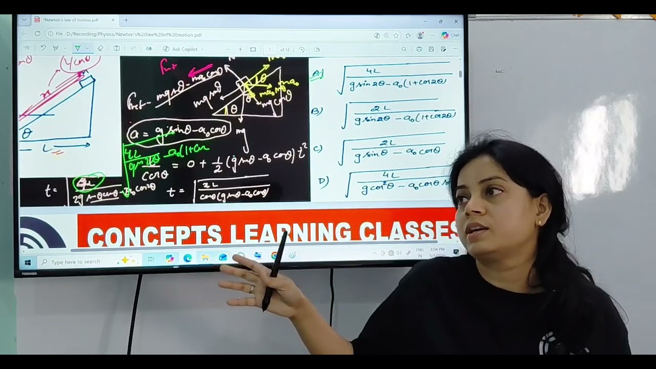 LAWS OF MOTION: JEE 2026 January session complete Discussion 