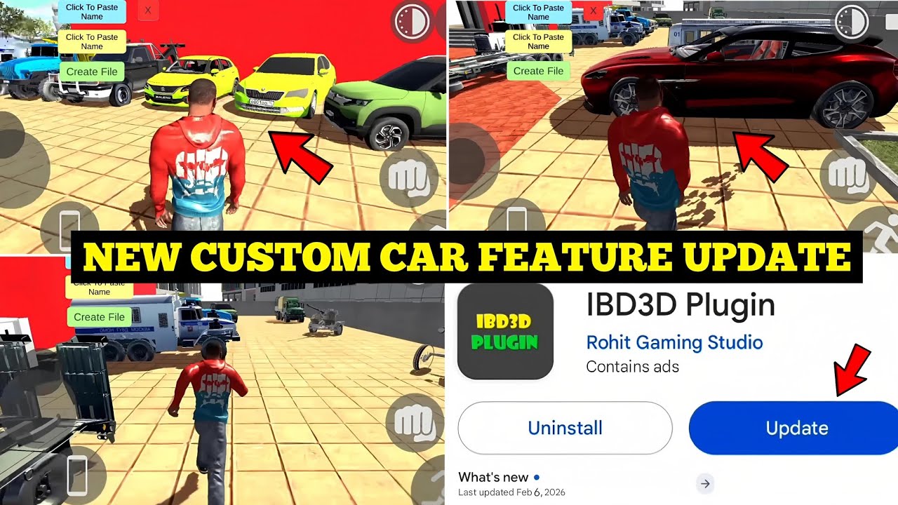 New Custom Cars Add Feature in Indian Bike Driving 3D 🤯🔥| New Update Cheat Code | Harsh in Game