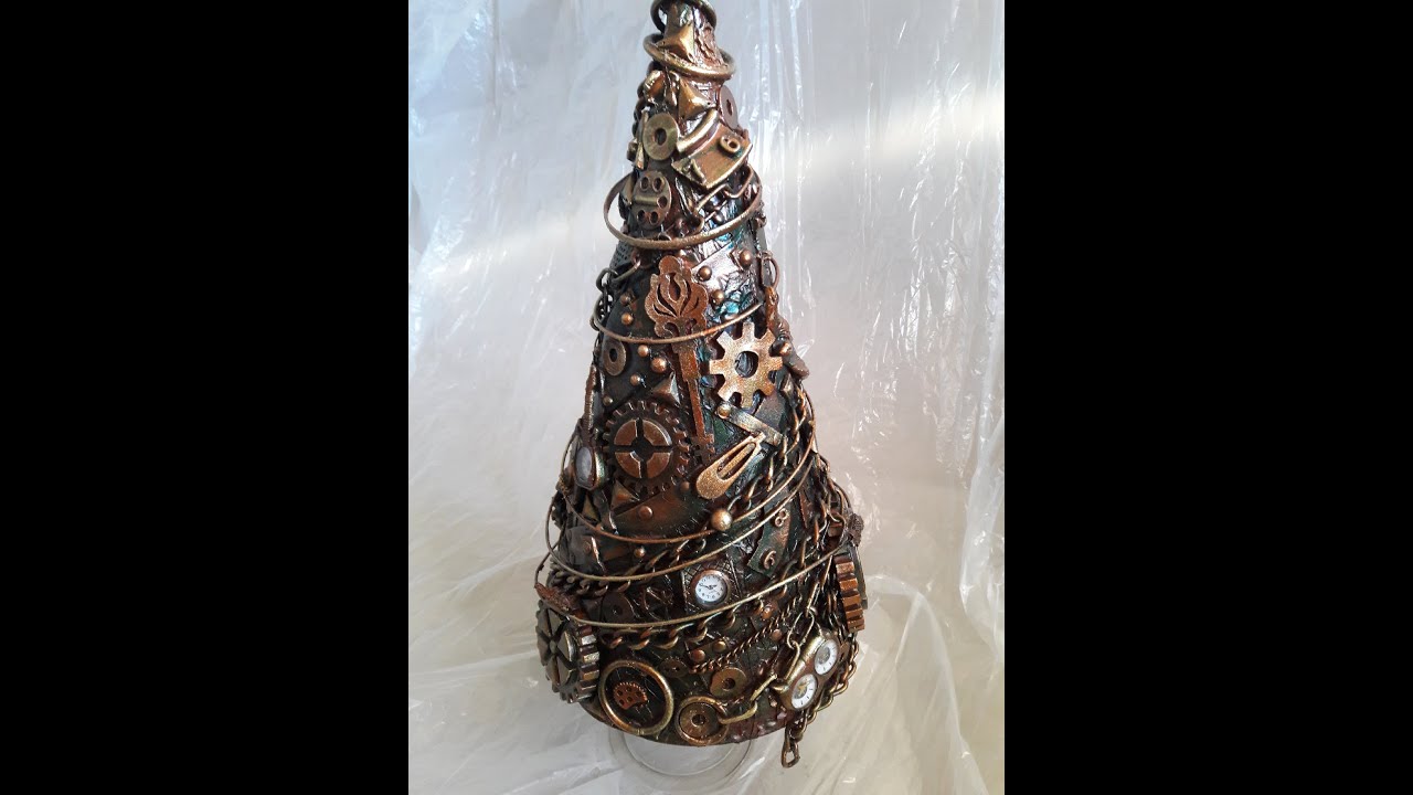 Steampunk Christmas tree, Christmas ornaments day 2 (2021), handmade/DIY