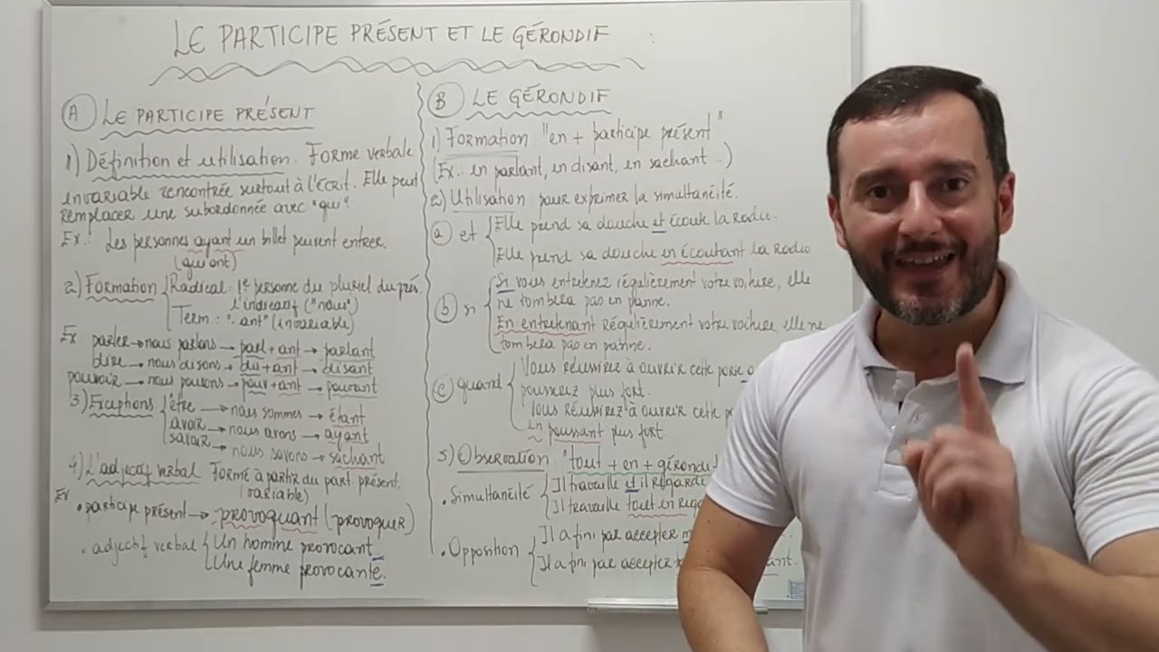 Le participe présent et le gérondif (o particípio presente e o "gérondif") (B1/B2)