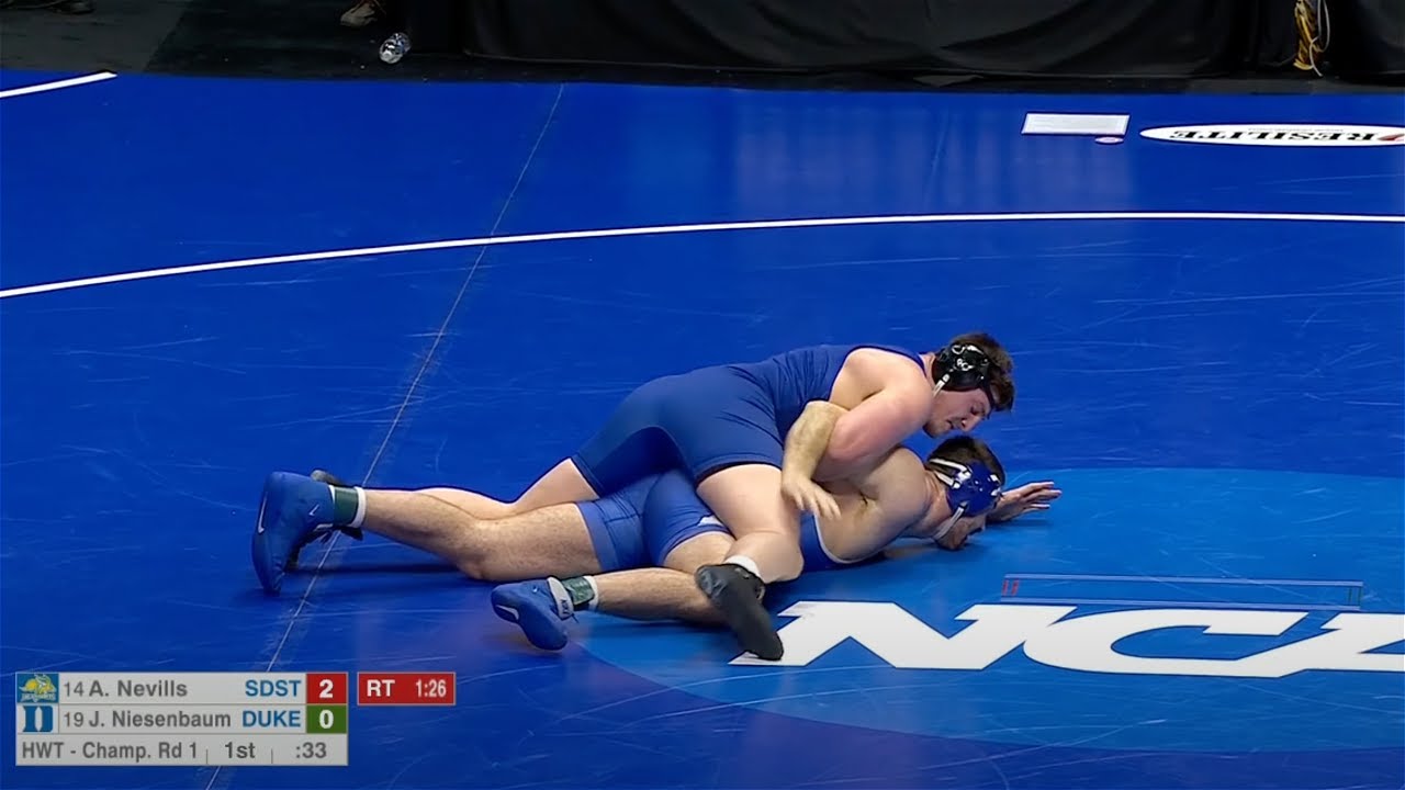 285lbs AJ Nevills (South Dakota State) vs Jonah Niesenbaum (Duke)