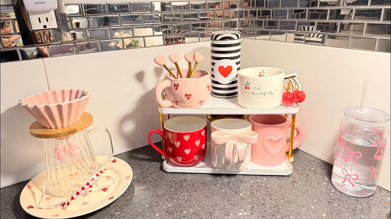 Limpieza y Decoración 💝 en la Cocina #estaciondecafe #sanvalentin 